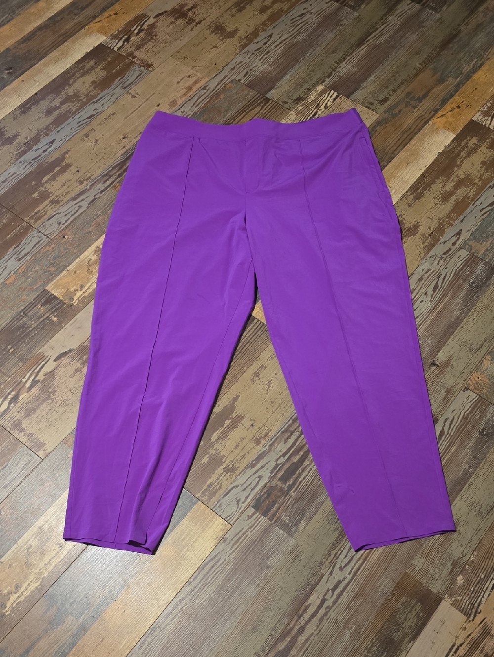 Athleta Vienna Cargo Pants Womens 22  Purple Stretch High Rise‎ Straight Leg